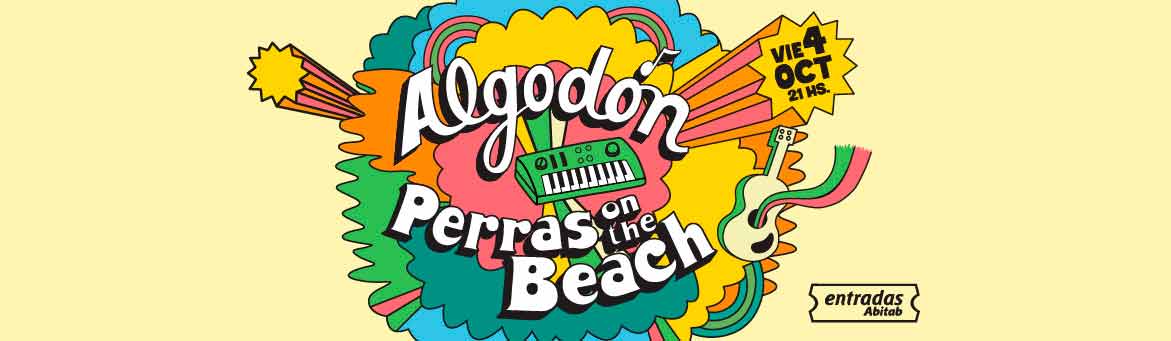Algodón y Perras on the beach