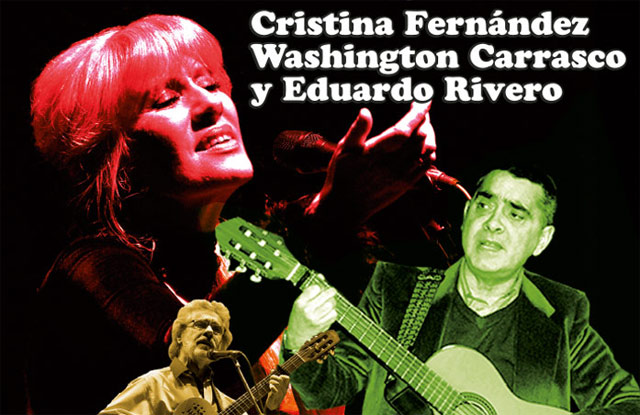 Cristina Fernández, Washington Carrasco y Eduardo Rivero
